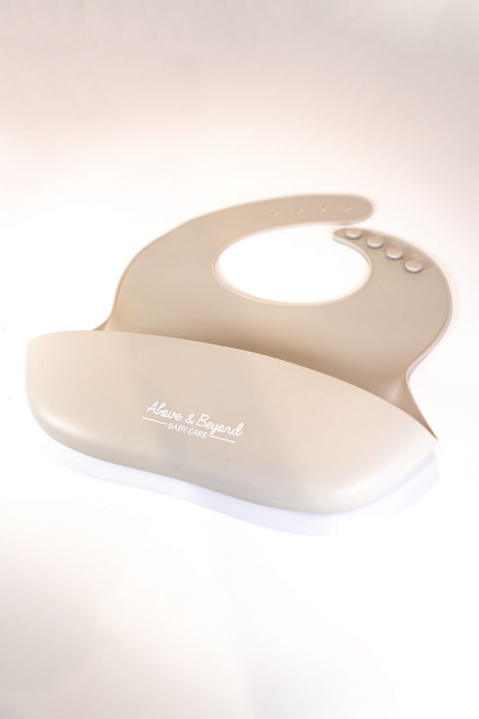 Silicone Baby Bib with Adjustable Neck & Food Catcher
