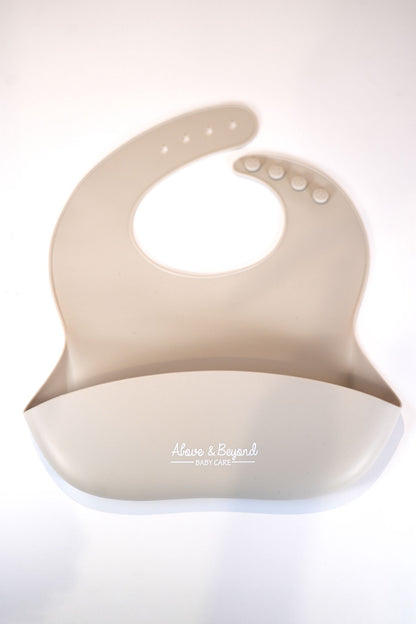 Silicone Baby Bib with Adjustable Neck & Food Catcher